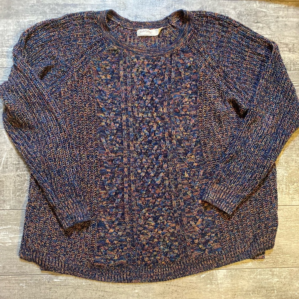 Faded Glory multicolored Crew neck sweater. Women’s size XXL
